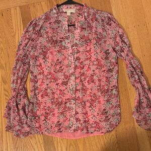 Michael Kors Floral Pink Top
